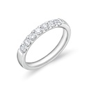 Platinum Odessa Seven Stone Band With 7 Round Diamonds Weighing 0.52cttw