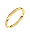 14Kt Yellow Gold 2mm Half Round Comfort Fit Band Sz6