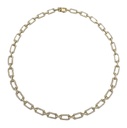 [N76729.1] 14Kt Yellow Gold Link Necklace With 595 Round Diamonds Weighing 10.35cttw