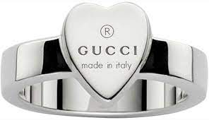 Sterling Silver Gucci Heart Ring