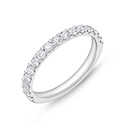 Platinum Odessa Half Eternity Band With 16 Round Diamonds Weighing 0.55cttw