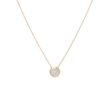 18Kt Yellow Gold Jaipur Pendant Necklace With (19) Round Diamonds Weighing 0.15cttw
