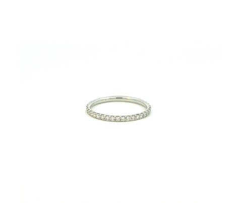 [R01197] 18Kt White Gold Eternity Band With (38) Round Diamonds Weighing 0.50cttw