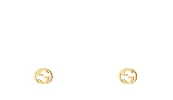 18Kt Yellow Gold Interlocking GG Stud Earrings