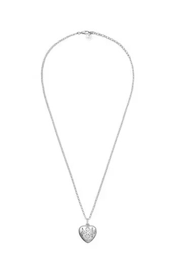 Sterling Silver Blind For Love Heart Pendant Necklace
