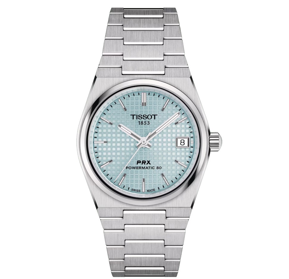 35mm PRX 80 Automatic Watch With An Ice Blue Dial And A Stainless Steel Strap