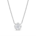 [FNBQ19318008W72000] 18Kt White Gold Bouquet Necklace With (10) Round Diamonds Weighing 1.00cttw