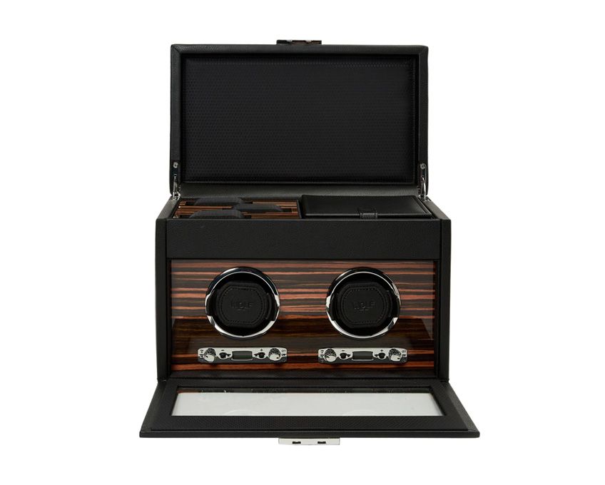 Roadster Double Watch Winder with Storage