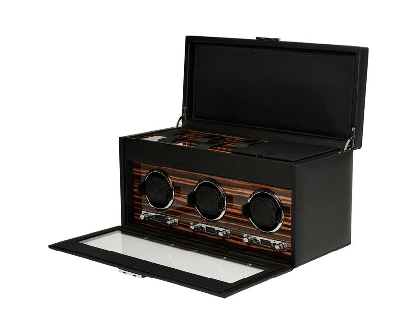 Roadster Triple Watch Winder with Storage