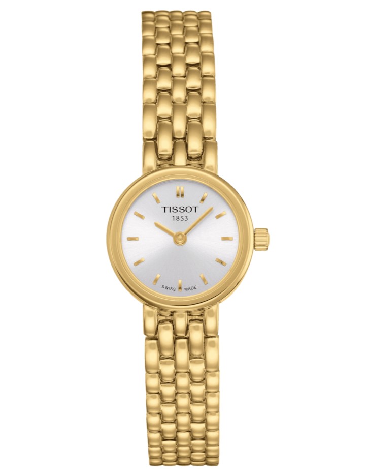 19.5mm Lovely Ladies Quartz Movement Watch With A Silver Dial And Stainless Steel Gold Tone Strap