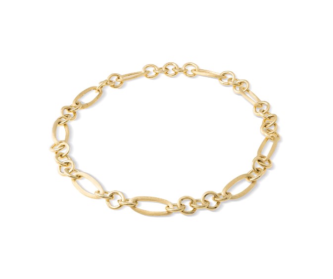 18Kt Yellow Gold Jaipur Mixed Link Necklace 17.75"