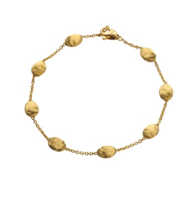 18Kt Yellow Gold Siviglia Small Bead Bracelet 7.5"