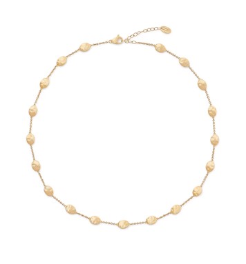 18Kt Yellow Gold Siviglia Bead Necklace 16"