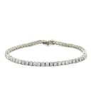 14Kt White Gold Tennis Bracelet With (63) Round Diamonds Weighing 4.06cttw 7"