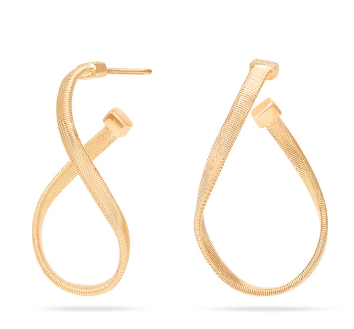 18Kt Yellow Gold Marrakech Twisted Hoops