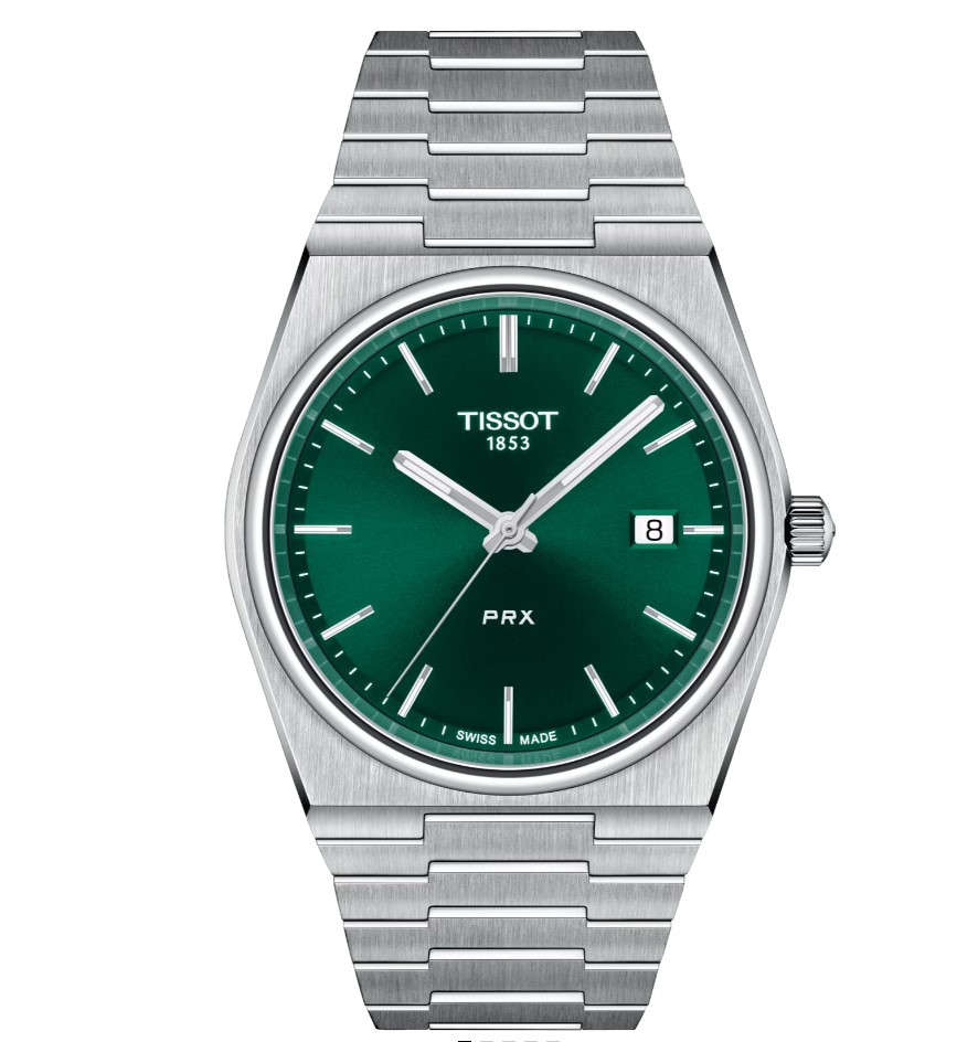 40mm PRX Quartz Movement Green Dial Watch With A Stainless Steel Strap