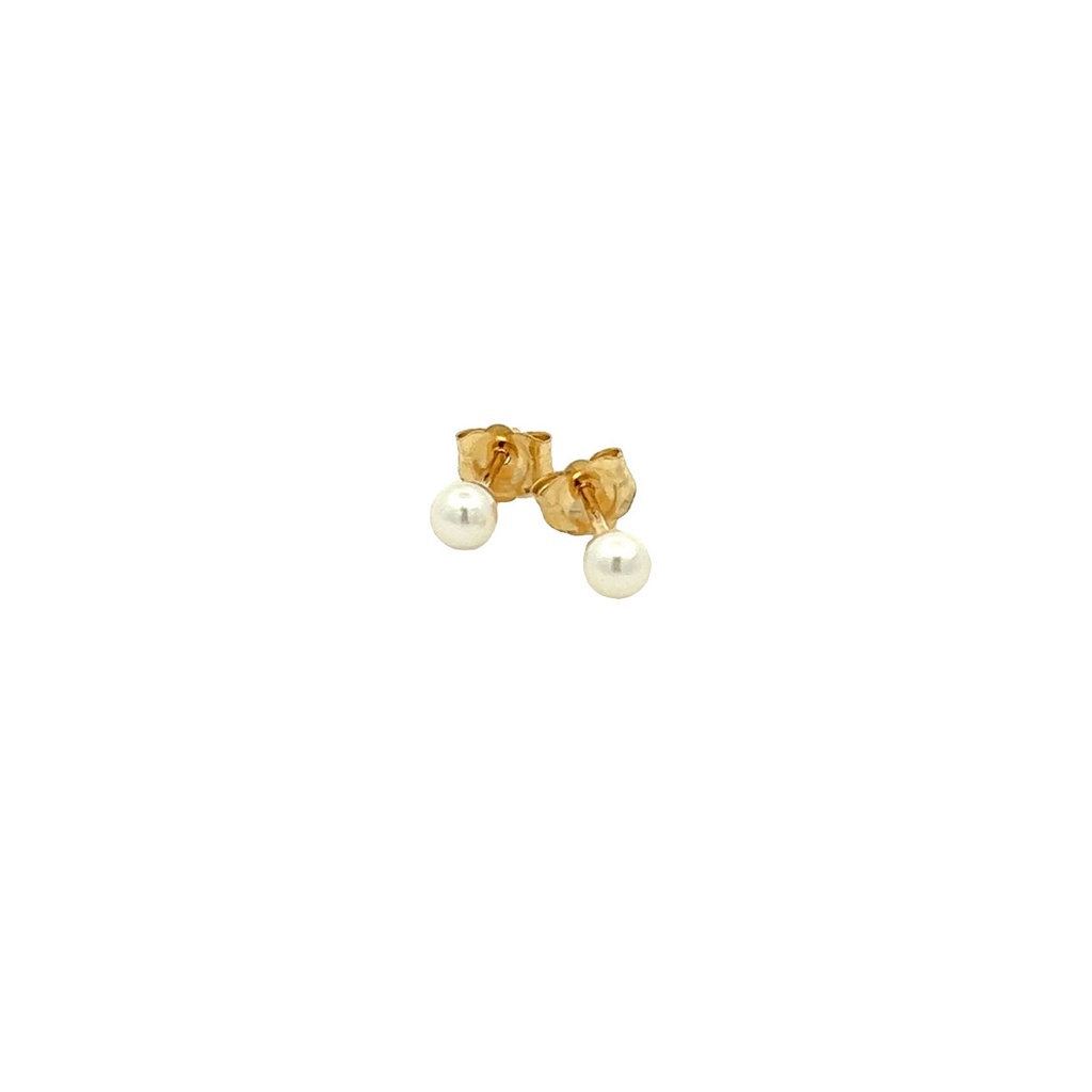 14Kt Yellow Gold 4mm Pearl Stud Earrings