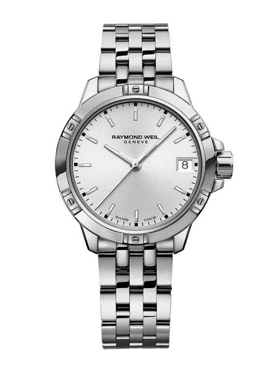 [5960-ST-30041] 30mm Tango Quartz Movement Silver Dial Watch With A Stainless Steel Strap