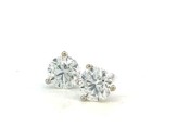 [S08533] Round Brilliant Cut Diamond Studs 1.40cttw F/SI2 GIA6475472235 GIA2486387816 14Kt White Gold Martini Set Pushbacks