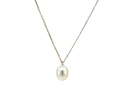 14Kt Yellow Gold 9-10mm South Sea Pearl Necklace 18"
