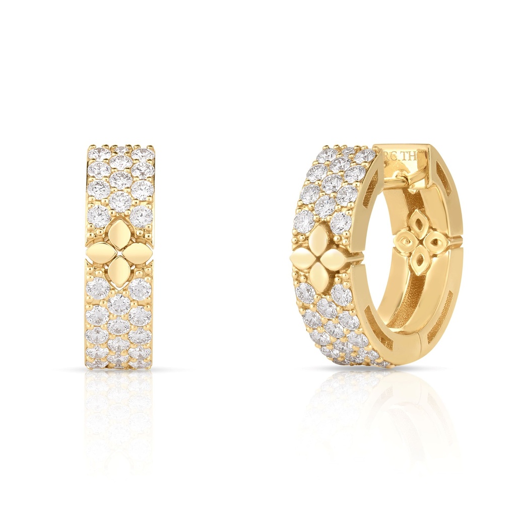 18Kt Yellow Gold Love In Verona Diamond Hoops 0.65cttw