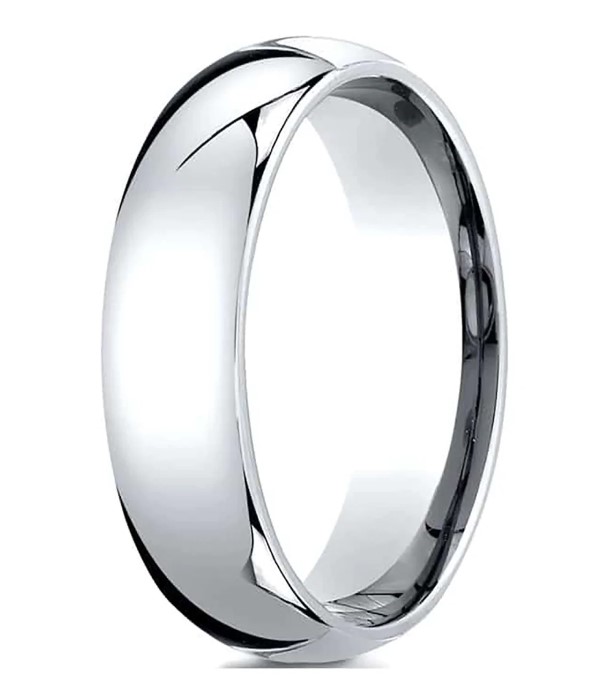 14Kt White Gold Light Comfort Fit Band 6mm Sz11.5
