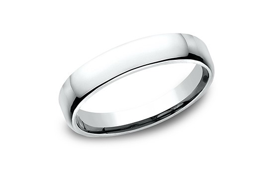 [EUCF14514KW10] 14Kt White Gold 4.5mnm Euro Comfort Fit Band Sz10