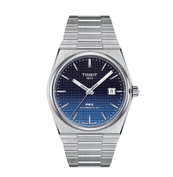 40mm PRX Powermatic Watch With A Gradient Blue Dial And Stainless Steel Strap