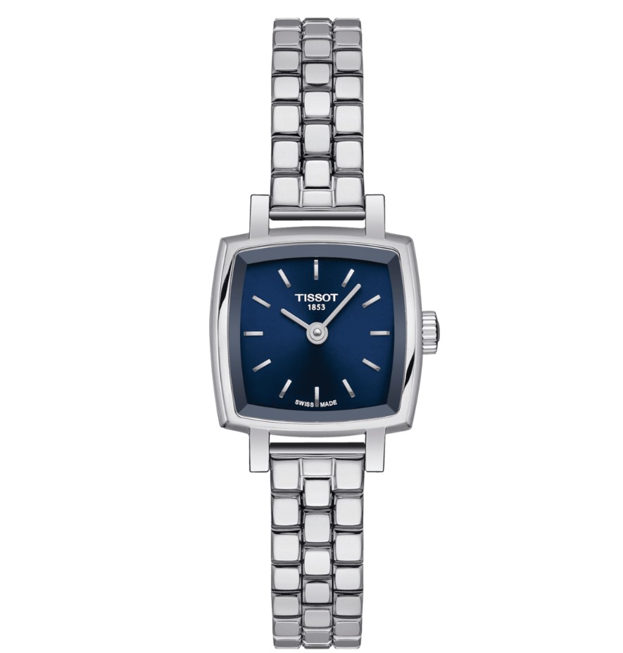 20x20mm Square Lovely Ladies Blue Dial Quartz Watch With A Stainless Steel Strap