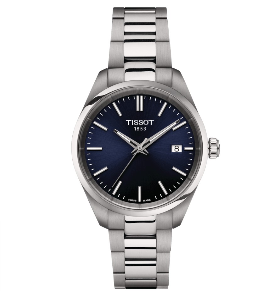 34mm PR 100 Blue Dial Quartz Watch With A Stainless Steel Strap