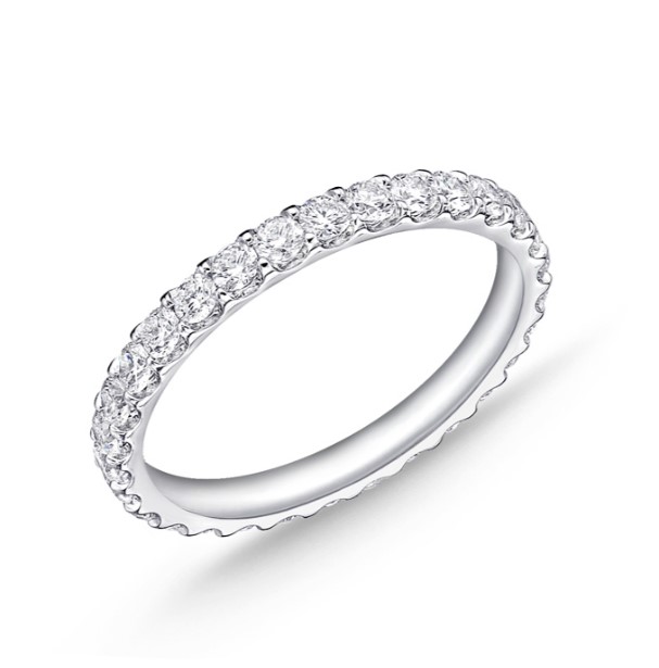 Platinum Odessa Eternity Band With (30) Round Diamonds Weighing 1.04cttw