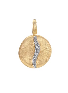 18Kt Two Toned Jaipur Link Pendant With (11) Round Diamonds Weighing 0.15cttw
