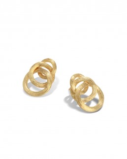 18Kt Yellow Gold Jaipur Three Link Drop Earrings