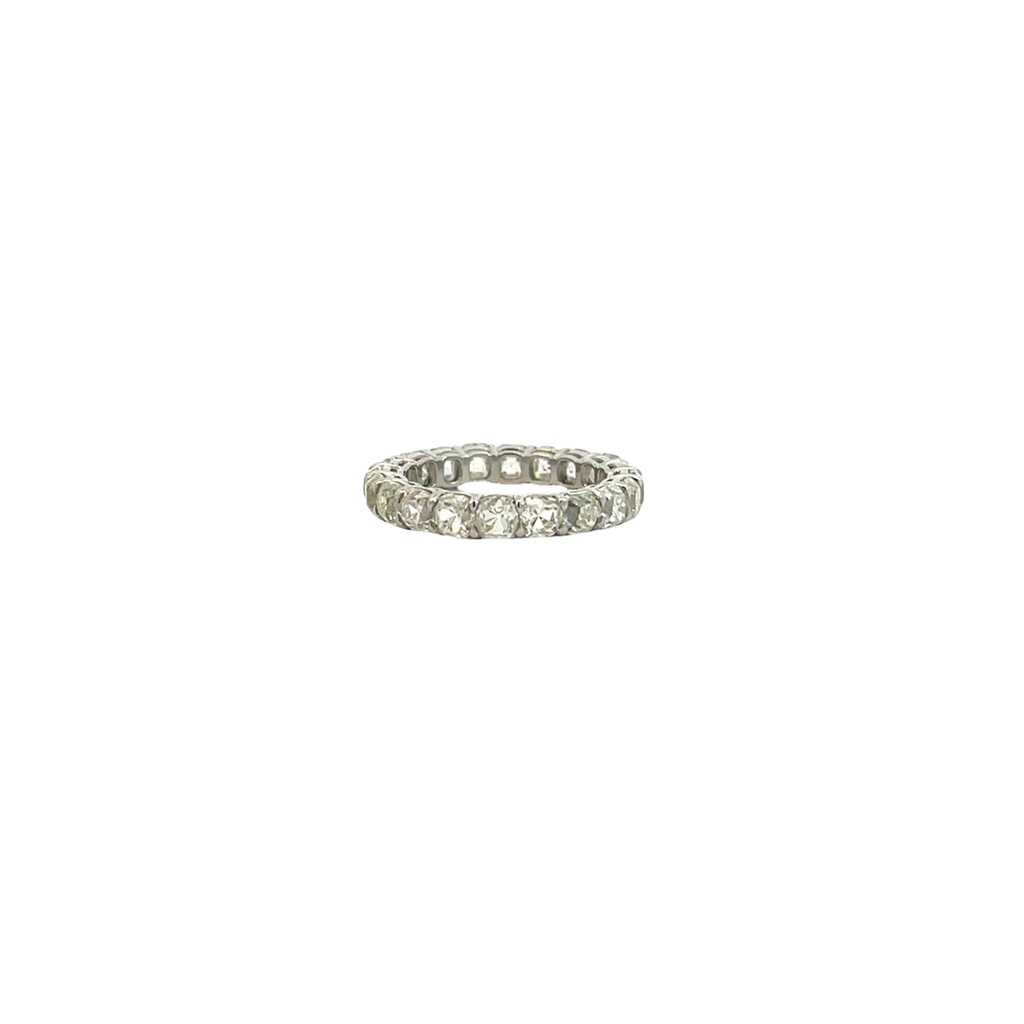 Platinum Eternity Band With (20) Old Mine Cut Diamonds Weighing 5.54cttw
