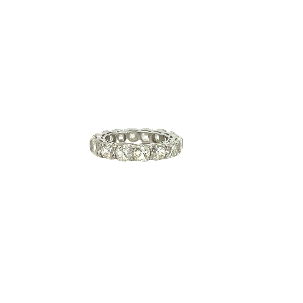 Platinum Eternity Band With (16) Old Mine Cut Diamonds Weighing 8.31cttw