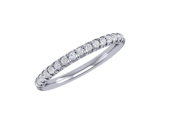 18Kt White Gold Eternity Band With (30) Round Diamonds Weighing 1.00cttw