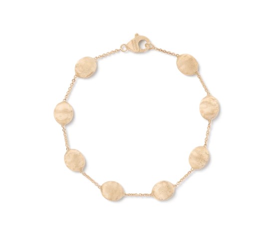 18Kt Yellow Gold Siviglia Bead Bracelet 7.5"
