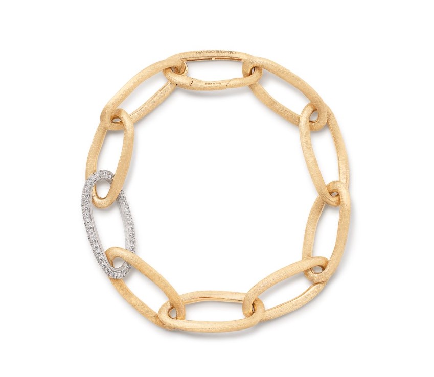 18Kt Two Toned Jaipur Link Diamond Bracelet 0.77cttw