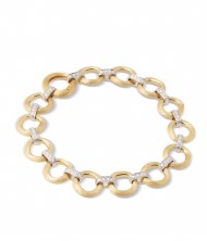 18Kt Two Toned Jaipur Bracelet With (56) Round Diamonds Weighing 0.50cttw