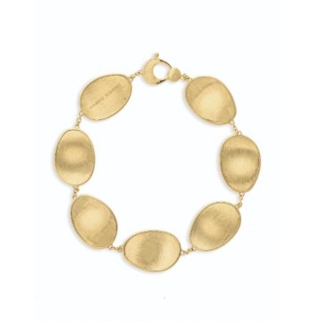 18Kt Yellow Gold Lunaria Station Bracelet 7"