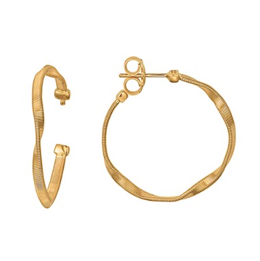 18Kt Yellow Gold Marrakech Twisted Hoops