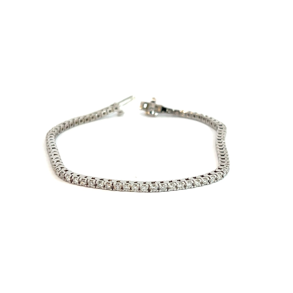 14Kt White Gold Tennis Bracelet With (74) Round Diamonds Weighing 2.00cttw