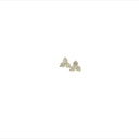 [E009-40-SY (ER128)] Trio Cluster Diamond Studs 0.40cttw 14Kt Yellow Gold Pushbacks