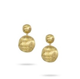 18Kt Yellow Gold Africa Drop Earrings