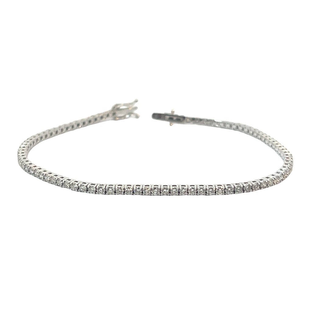 14Kt White Gold Tennis Bracelet With (86) Round Diamonds Weighing 2.00cttw