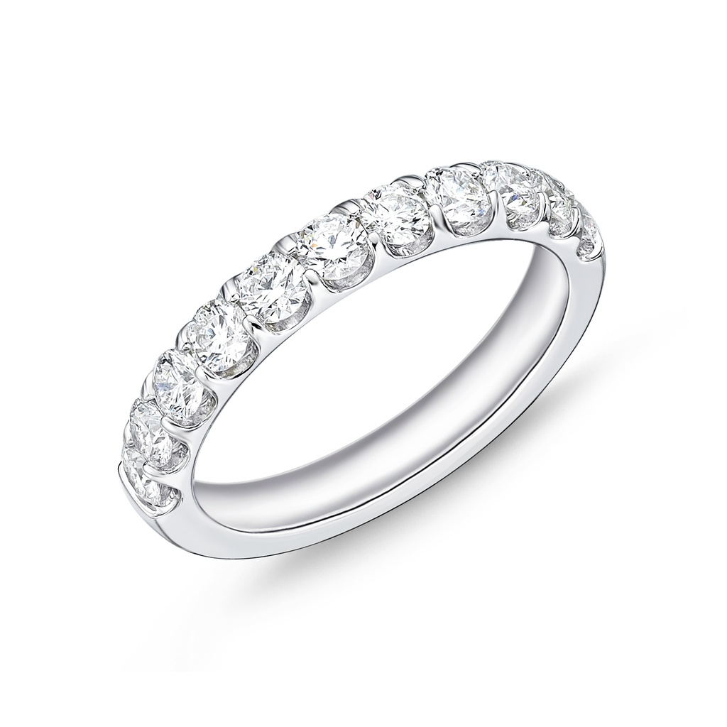 [EROD2066000PT71000] Platinum Odessa Band With (11) Round Diamonds Weighing 1.01cttw