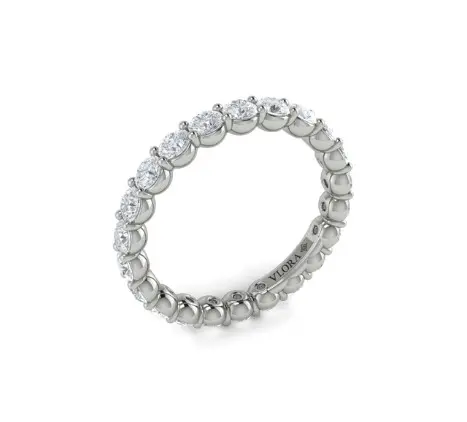 Platinum Shared Prong Eternity Band With (22) Round Diamonds Weighing 1.91cttw