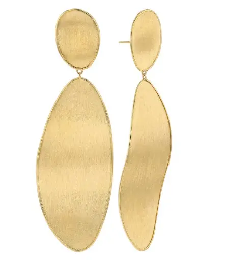 18Kt Yellow Gold Lunaria Elongated Earrings