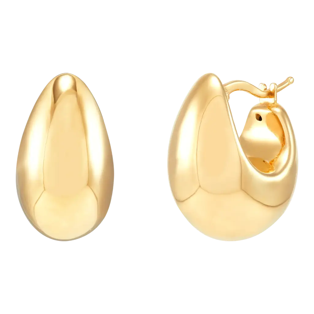 14Kt Yellow Gold Chunky Hoop Earrings