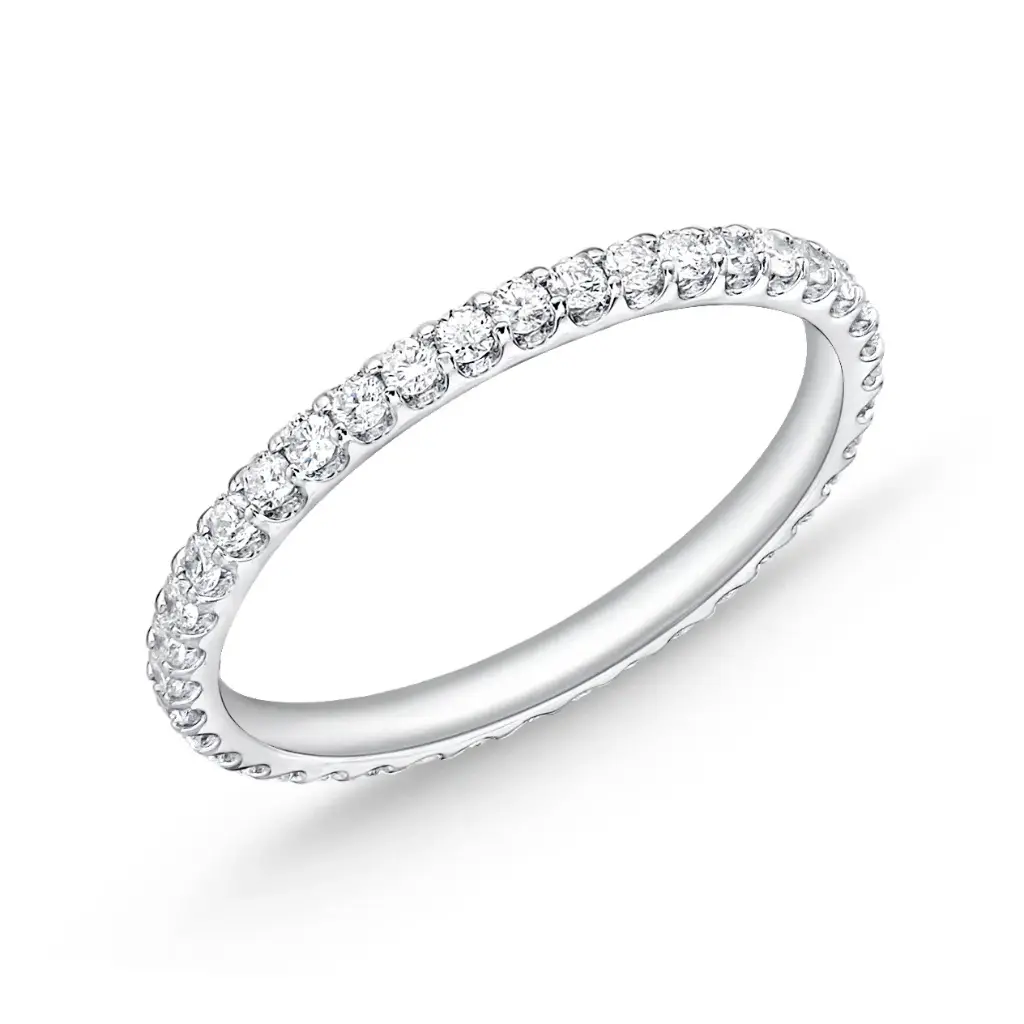 Platinum Odessa Eternity Band With (40) Round Diamonds Weighing 0.51cttw